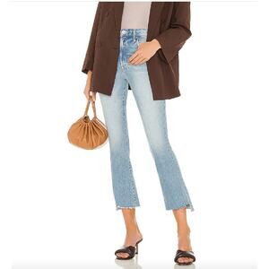 Mother Superior The Insider Crop Step Fray Jeans in I Confess Size 28